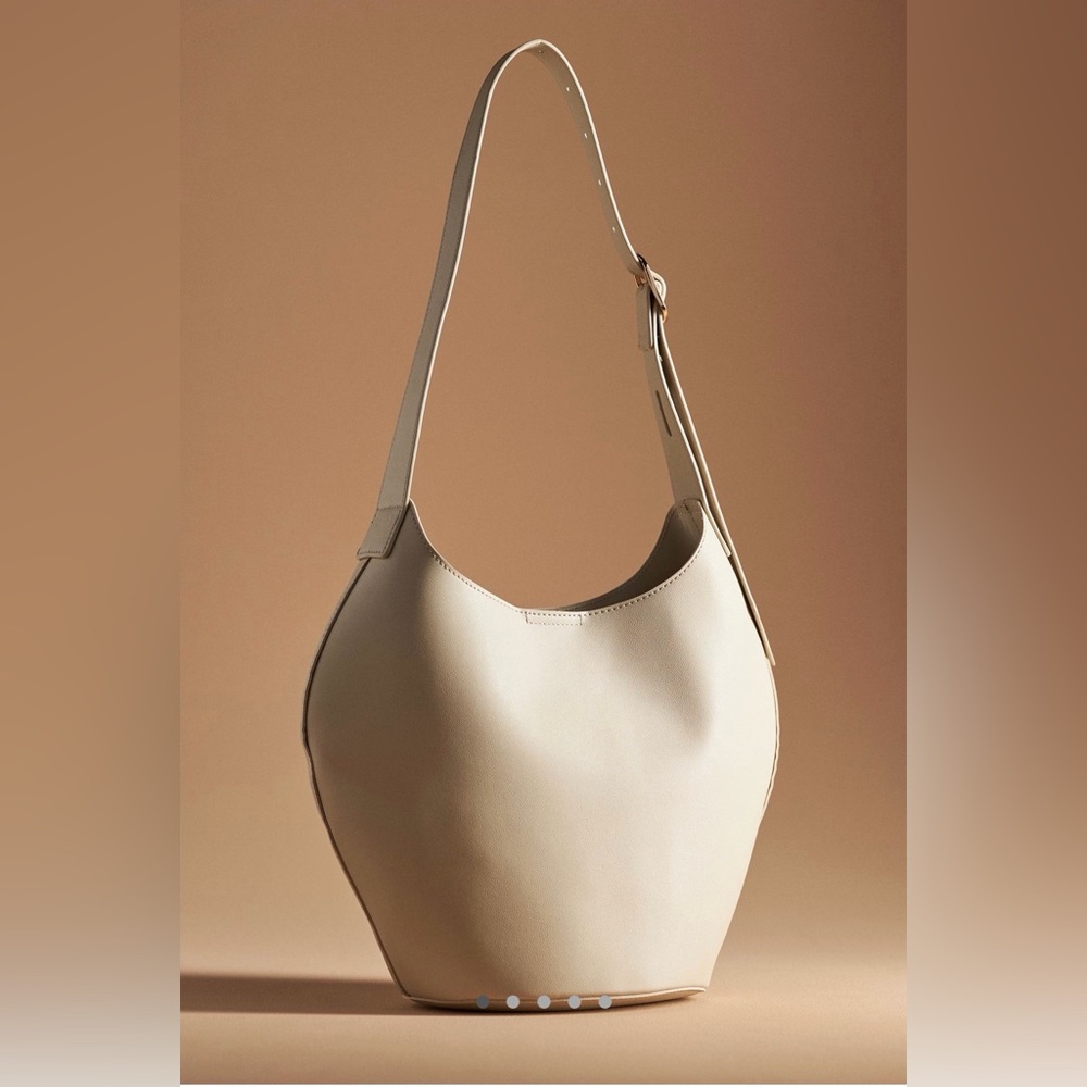 Anthropologie Bucket Tote Faux Leather